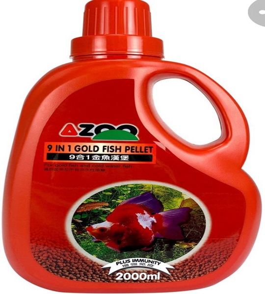 alimento 9 in 1 goldfish pellet azoo 2000 ml. - Pet Lovers MTY