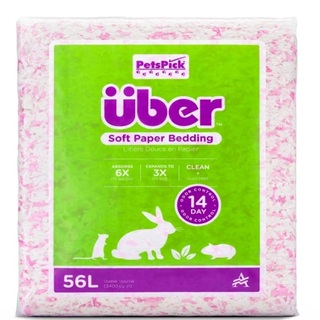 UBER SOFT PAPER BEDDING 56 L BLANCO CON ROSA