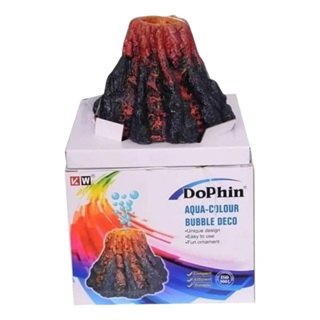 VOLCAN DE RESINA PARA ACAURIO CON AEREACION Y LUZ LED ROJA - Pet Lovers MTY