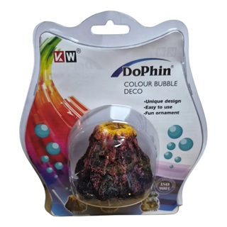 ADORNO DE RESINA VOLCAN CHICO CON AEREACION DOPHIN - Pet Lovers MTY