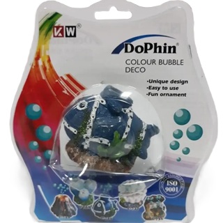 ADORNO SUBMARINO AZUL DOLPHIN DE RESINA - Pet Lovers MTY